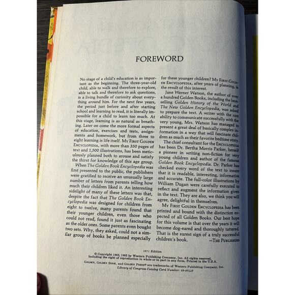 My First Golden Encyclopedia 1971 Edition Complete In One Volume Children’s Ed - Picture 4 of 14